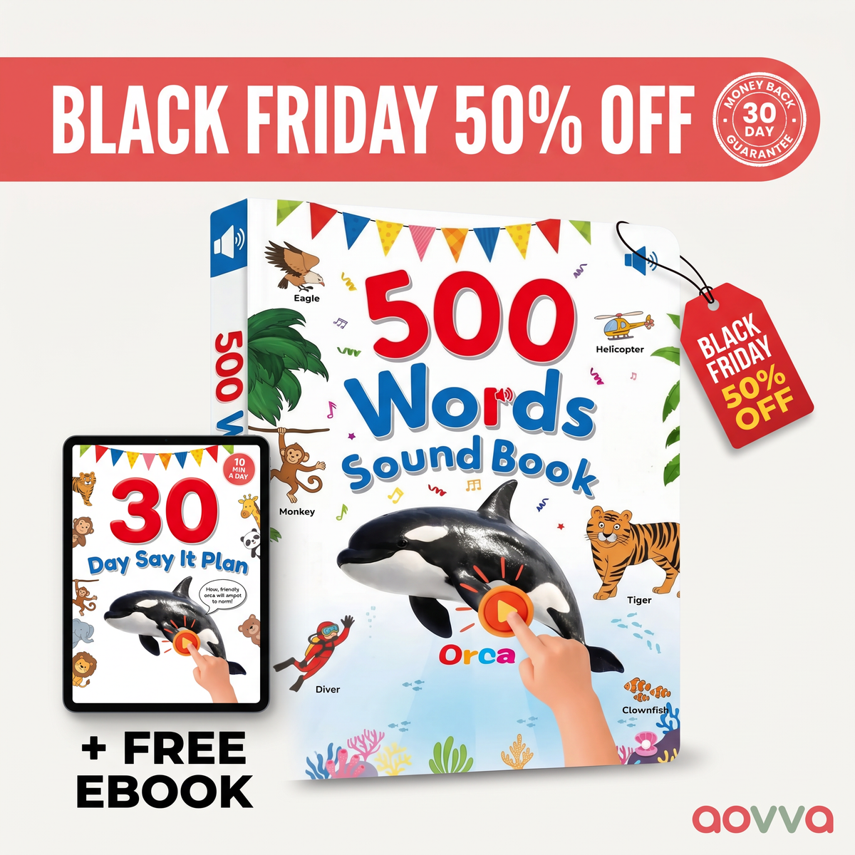 AOVVA™ 500-Word Sound Book