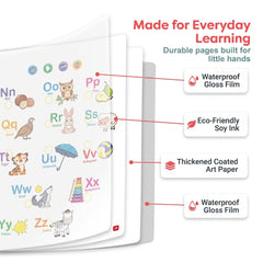 Durable waterproof pages for everyday learning