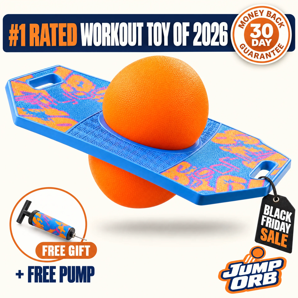 JumpOrb bounce and balance board with free pump and Black Friday offer